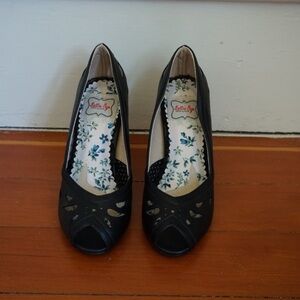 Bettie Page peeptoe heels